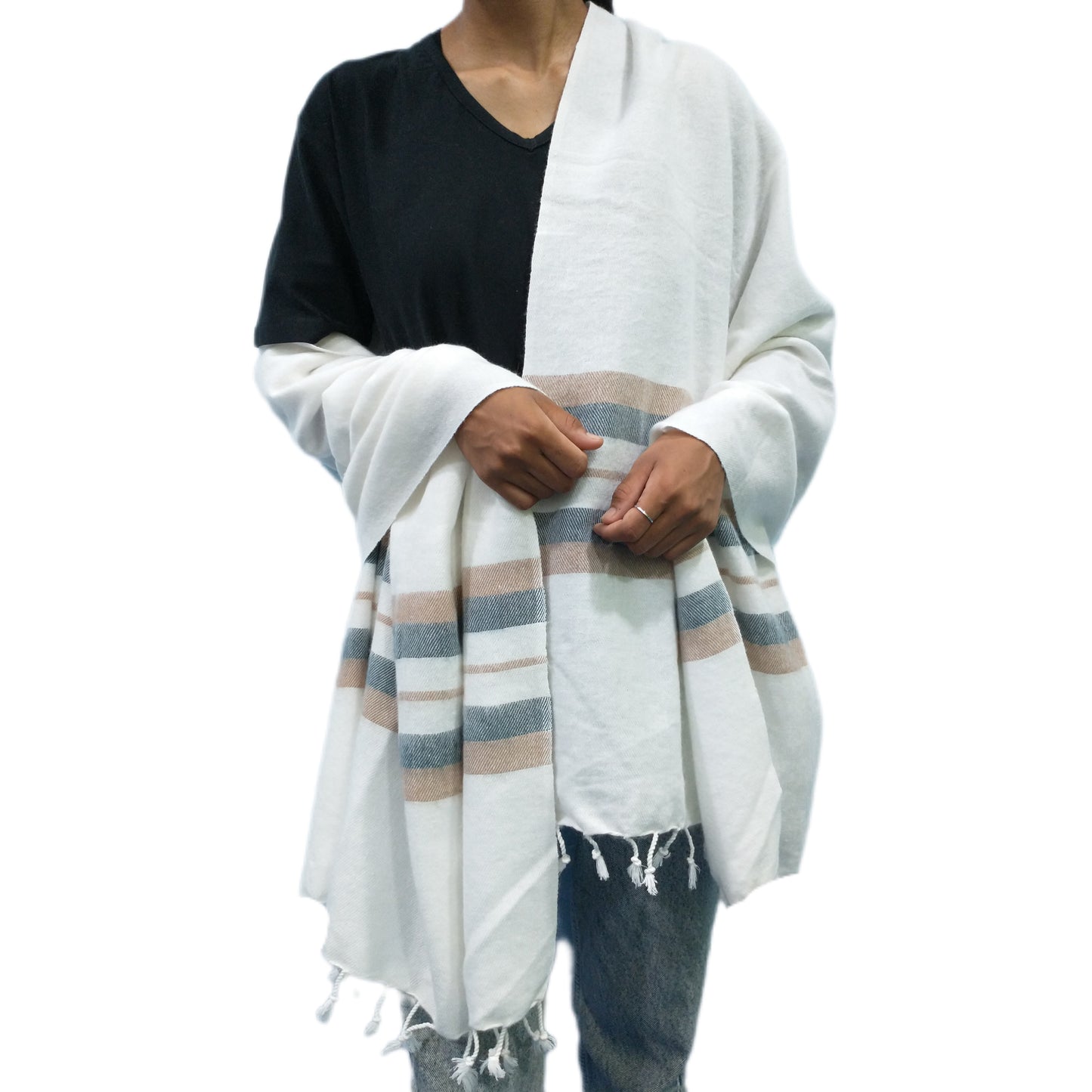 Winter Shawl (White Mixed)