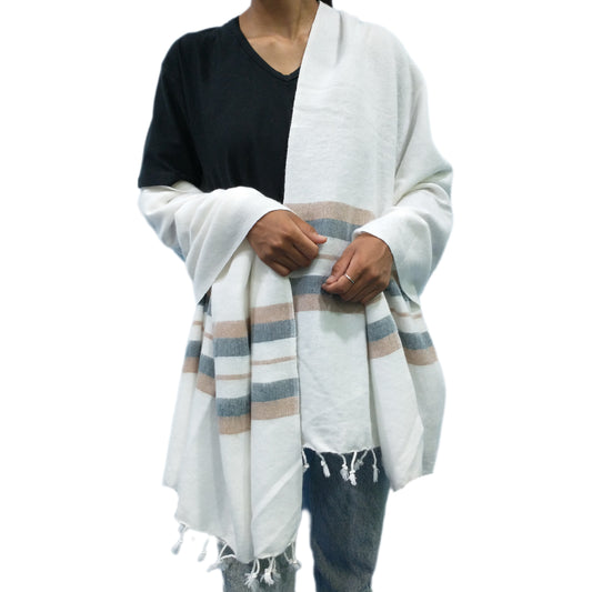Winter Shawl (White Mixed)