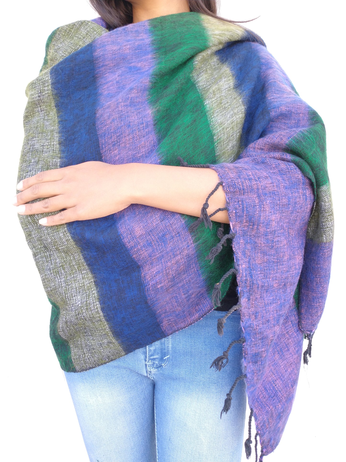 Winter Scarf/Shawl (Mixed Dark Green)
