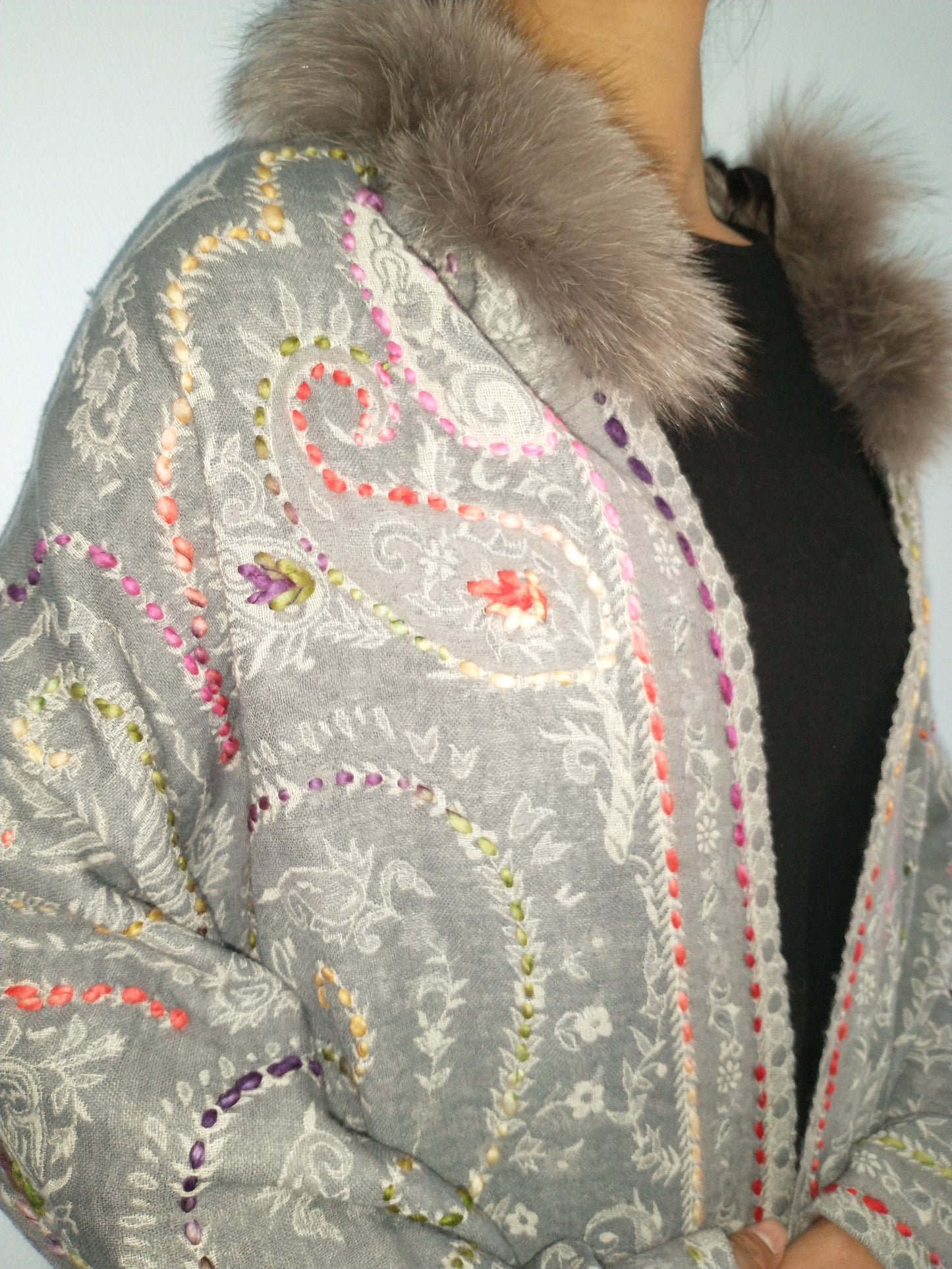 Fluffy Scarfs/ Shawls (Gray)