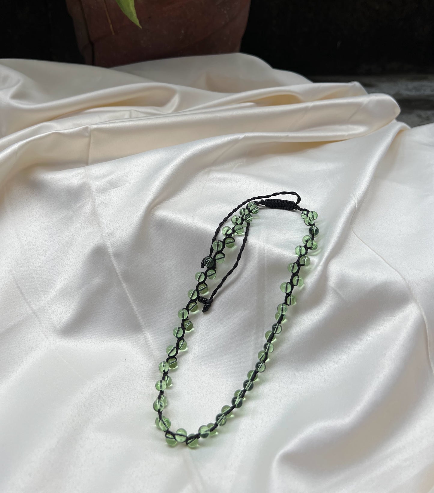 Braided Mala Set (light green)