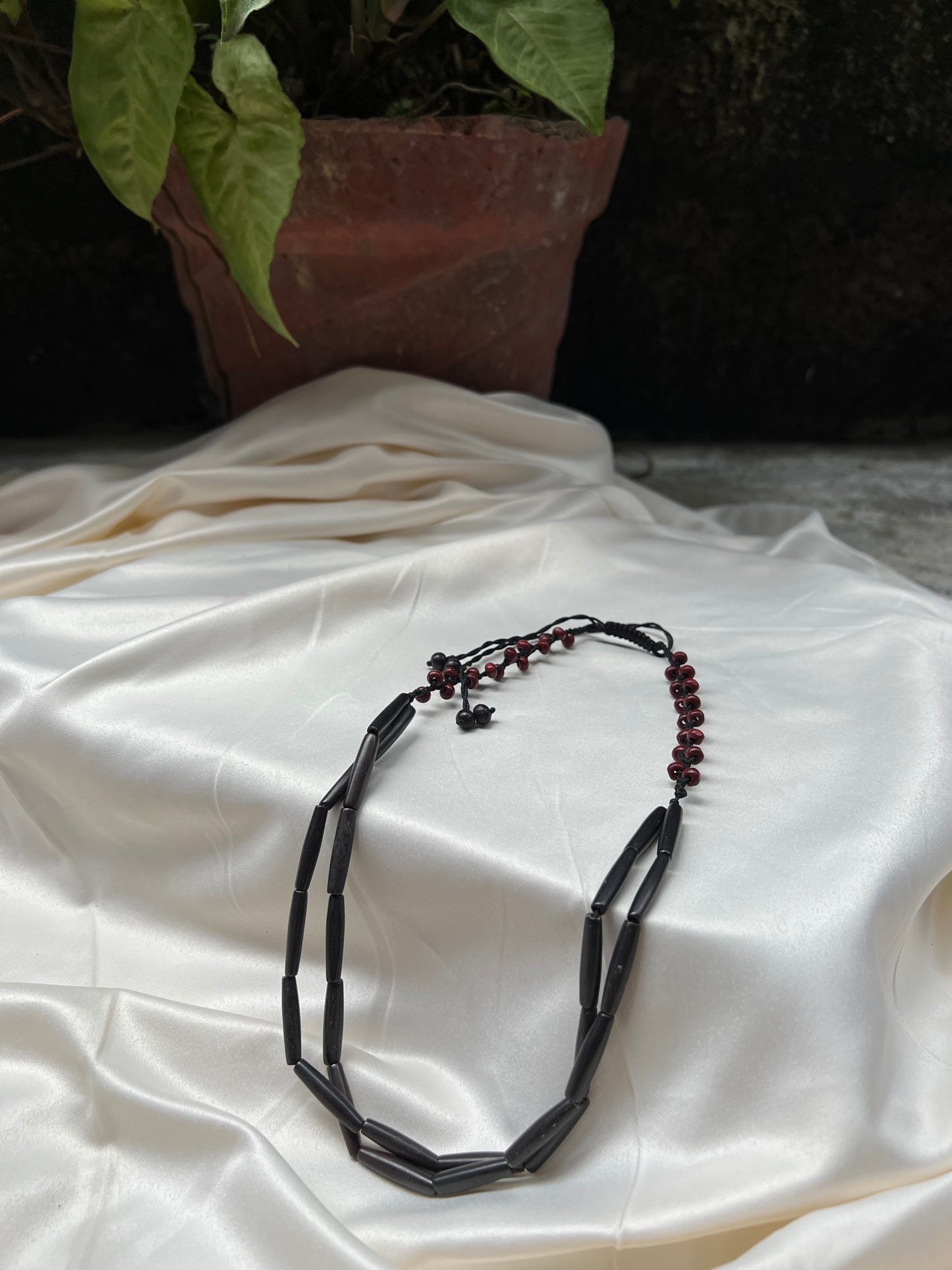 Black Braided Wooden