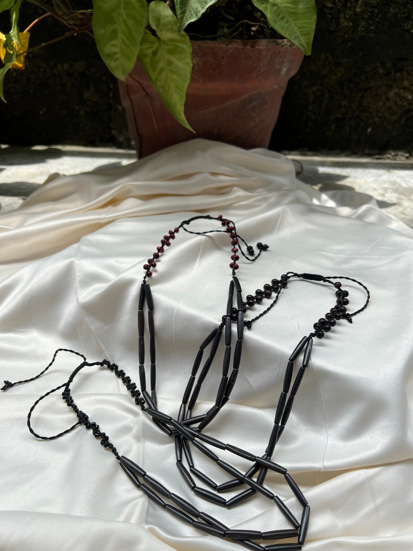 Black Braided Wooden