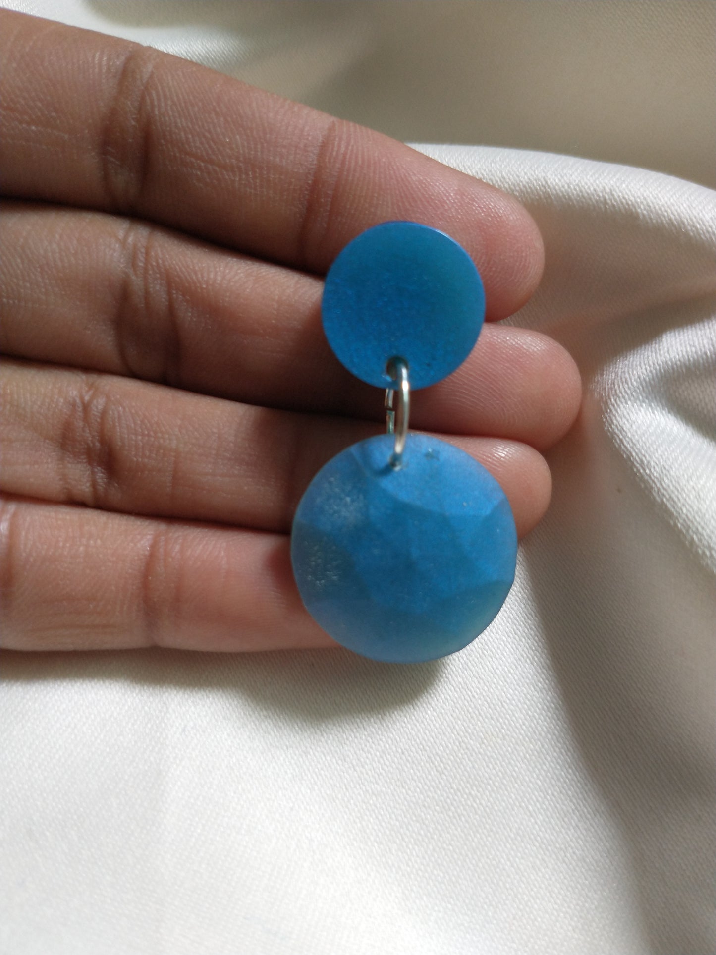 Two Layer Blue Earrings