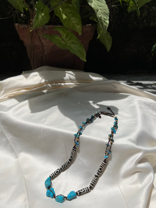 Blue Turquoise Stone  Set - 2